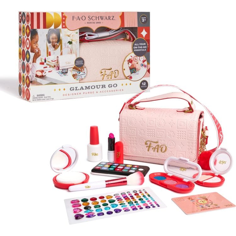Glamour-Go-12-Piece-Designer-Purse-Accessories-Pink-Fashion-Activity-and-Roleplay-24593904926807